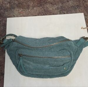 Textured Mini Waist Bag in Teal